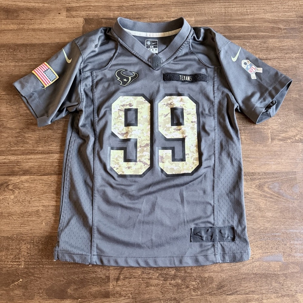 Nike NFL Team Apparel Houston Texans JJ Watt Military Jersey Youth M (10-12)